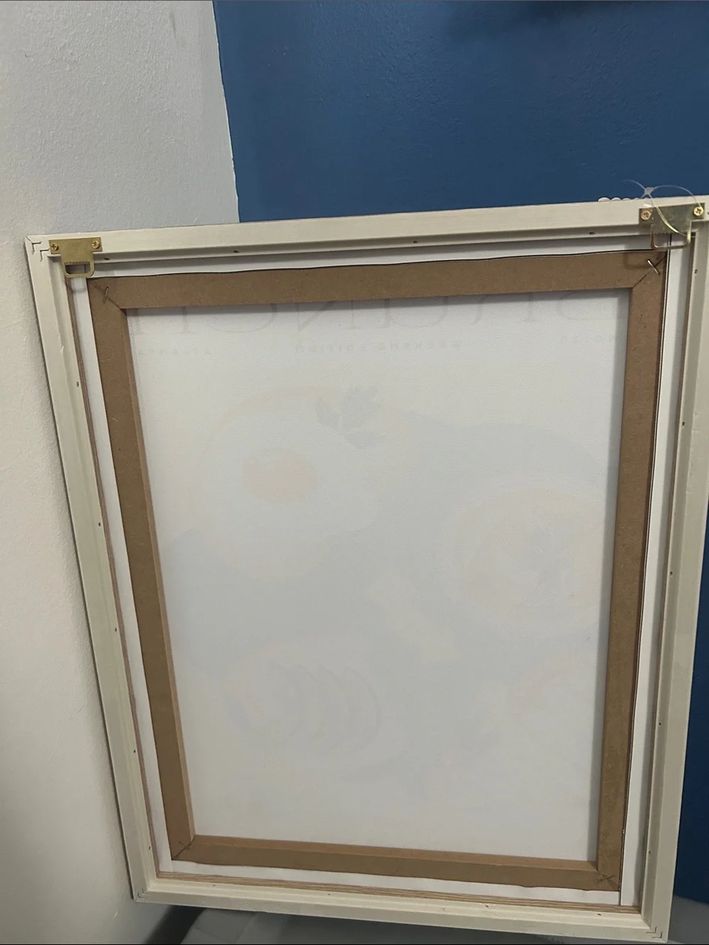 Ashland canvas wall art Brunch Weekend Edition Framed on a light wood-toned
